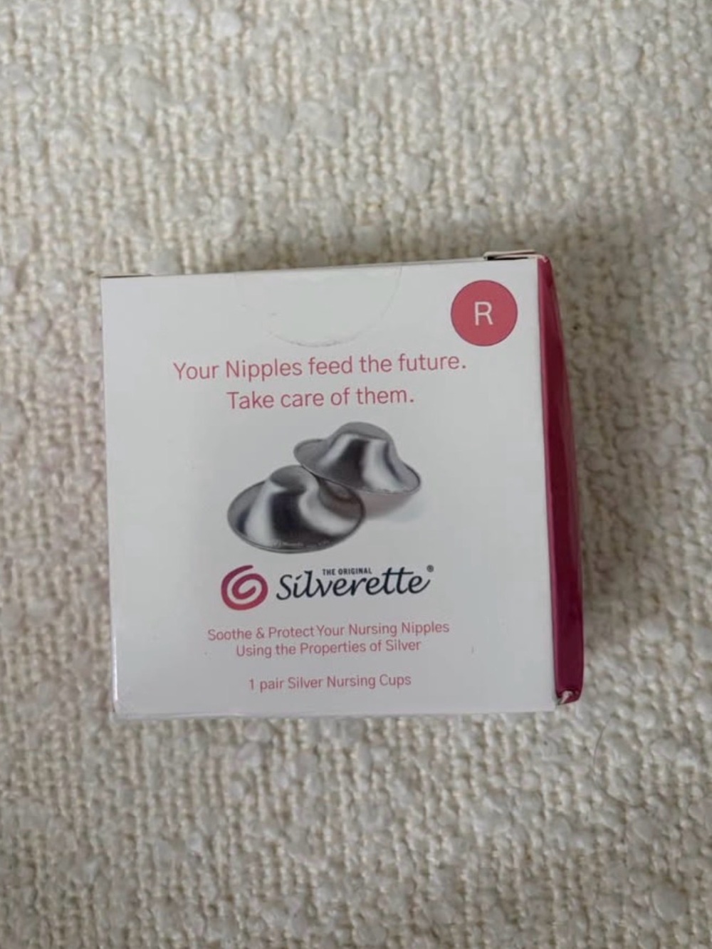Silver Jeans Silverette Nursing Cups with Pink Accent Packaging
